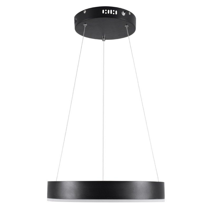 GLOBOSTAR® VENOM 61173 Μοντέρνο Κρεμαστό Φωτιστικό Οροφής LED 30W 3513lm 120° AC 220-240V IP20 Ρυθμιζόμενο Λευκό CCT με Χειριστήριο από 2700K έως 6000K Dimmable - Lumileds SMD Chip - Μαύρο Ματ - Μ40 x Π40 x Υ6.5cm - 3 Χρόνια Εγγύηση