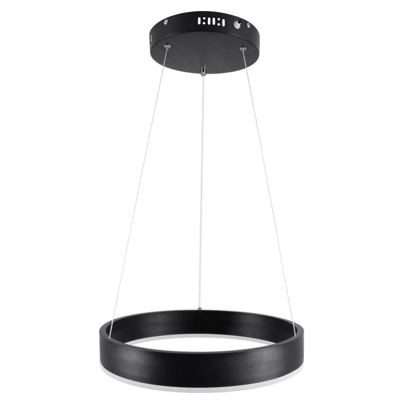 GLOBOSTAR® VENOM 61173 Μοντέρνο Κρεμαστό Φωτιστικό Οροφής LED 30W 3513lm 120° AC 220-240V IP20 Ρυθμιζόμενο Λευκό CCT με Χειριστήριο από 2700K έως 6000K Dimmable - Lumileds SMD Chip - Μαύρο Ματ - Μ40 x Π40 x Υ6.5cm - 3 Χρόνια Εγγύηση