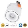 GLOBOSTAR® OMEGA-R 60295 Χωνευτό Κινούμενο Downlight Σποτ LED 12W 1500lm 36° AC 220-240V IP20 Θερμό Λευκό 2700K - Bridgelux COB Chip & TÜV SÜD Driver - Λευκό Ματ - Μ10 x Π10 x Υ8.2cm / Q9cm - 5 Χρόνια Εγγύηση