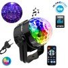 GLOBOSTAR® DISCOBALL 79601-1 Disco Μπάλα Φωτορυθμικό με RF Ασύρματο Χειριστήριο LED 15W 750lm 180° AC 220-240V IP20 Πολύχρωμο RGB - Μ11 x Π8.6 x Υ13cm - 2 Χρόνια Εγγύηση
