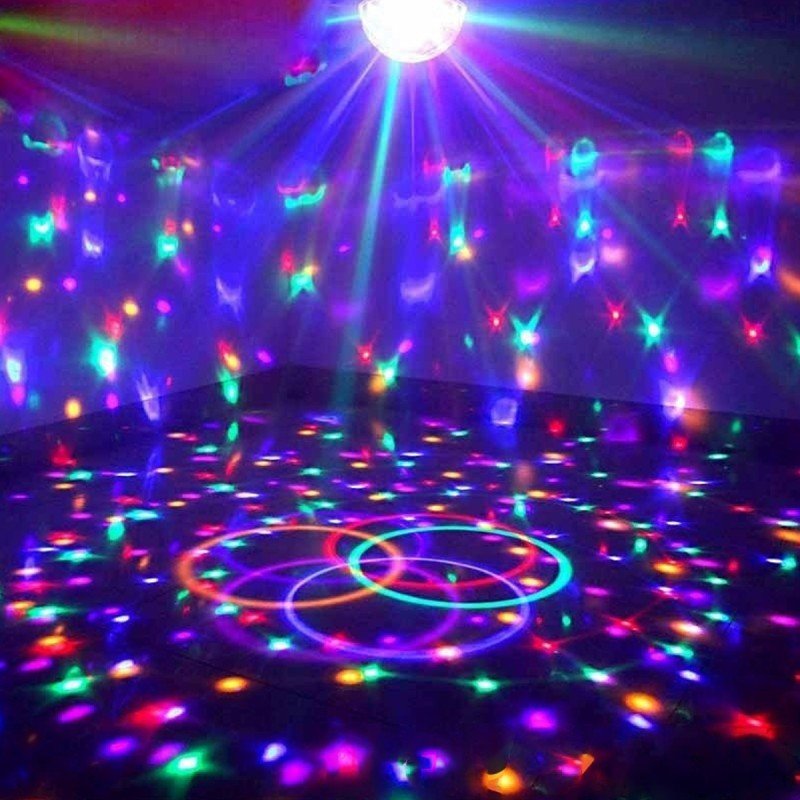 GLOBOSTAR® DISCOBALL 79601-1 Disco Μπάλα Φωτορυθμικό με RF Ασύρματο Χειριστήριο LED 15W 750lm 180° AC 220-240V IP20 Πολύχρωμο RGB - Μ11 x Π8.6 x Υ13cm - 2 Χρόνια Εγγύηση