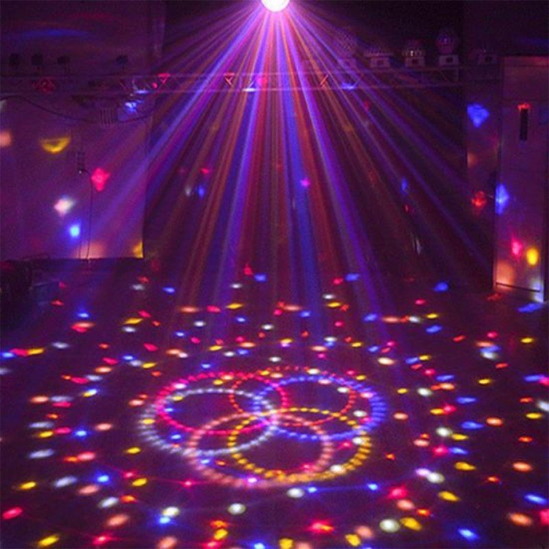 GLOBOSTAR® DISCOBALL 79601-1 Disco Μπάλα Φωτορυθμικό με RF Ασύρματο Χειριστήριο LED 15W 750lm 180° AC 220-240V IP20 Πολύχρωμο RGB - Μ11 x Π8.6 x Υ13cm - 2 Χρόνια Εγγύηση