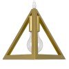GLOBOSTAR® TRIANGLE 00610 Μοντέρνο Κρεμαστό Φωτιστικό Οροφής με Ντουί 5 x E27 AC 220-240V IP20 - Χρυσό - Μ170 x Π22 x Y130cm