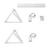 GLOBOSTAR® TRIANGLE 00612 Μοντέρνο Κρεμαστό Φωτιστικό Οροφής με Ντουί 2 x E27 AC 220-240V IP20 - Λευκό - Μ60 x Π22 x Y130cm