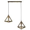 GLOBOSTAR® TRIANGLE 00614 Μοντέρνο Κρεμαστό Φωτιστικό Οροφής με Ντουί 2 x E27 AC 220-240V IP20 - Μπρούτζινο - Μ60 x Π22 x Y130cm GLOBOSTAR® TRIANGLE 00614 Μοντέρνο Κρεμαστό Φωτιστικό Οροφής με Ντουί 2 x E27 AC 220-240V IP20 - Μπρούτζινο - Μ60 x Π22 x Y130cm