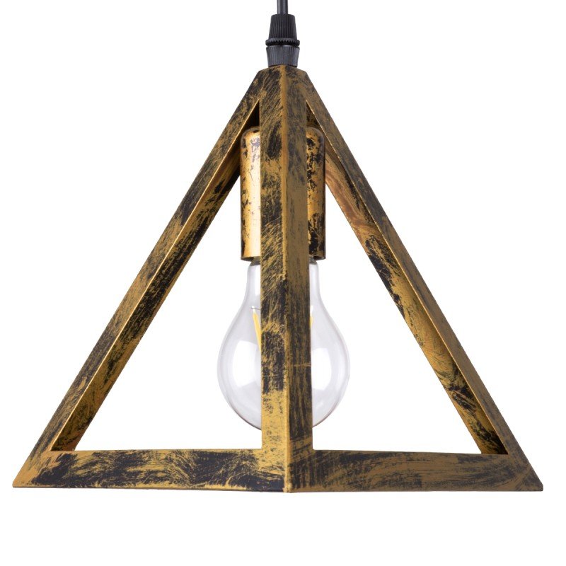 GLOBOSTAR® TRIANGLE 00619 Μοντέρνο Κρεμαστό Φωτιστικό Οροφής με Ντουί 3 x E27 AC 220-240V IP20 - Μπρούτζινο - Μ49 x Π49 x Y130cm GLOBOSTAR® TRIANGLE 00619 Μοντέρνο Κρεμαστό Φωτιστικό Οροφής με Ντουί 3 x E27 AC 220-240V IP20 - Μπρούτζινο - Μ49 x Π49 x Y130cm