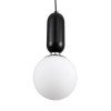 GLOBOSTAR® MAVERICK 00945 Μοντέρνο Κρεμαστό Φωτιστικό Οροφής με Ντουί 1 x E27 AC 220-240V IP20 - Μαύρο & Λευκό - Μ15 x Π15 x Υ33cm