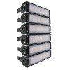 GLOBOSTAR® GOLIATH 90100-6 Προβολέας για Γήπεδα Tennis & Ποδοσφαίρου 5x5 LED 300W 45000lm 75°x135° SDCM<5 Fish Eye Lens AC 220-240V Αδιάβροχο IP65 IK08 Φυσικό Λευκό 5000K - Lumileds SMD Chip & Mean Well Driver - Μαύρο Ματ - Μ32 x Π12 x Υ54cm - 