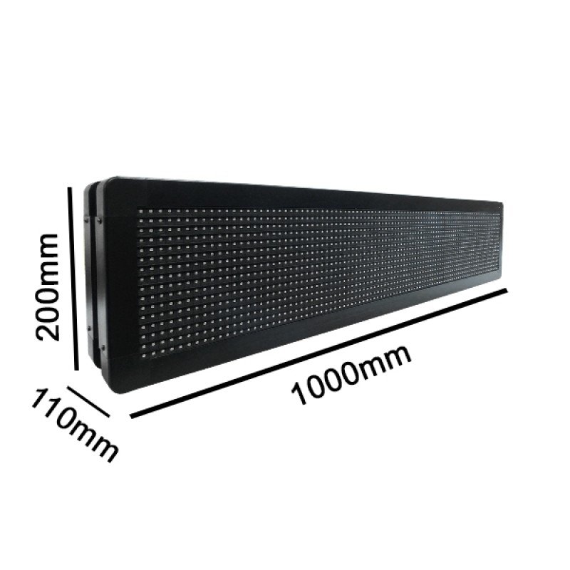 GLOBOSTAR® DISPLAY 90303 Κυλιόμενη Ψηφιακή Επιγραφή P10 Διπλής Όψης LED AC 220-240V Αδιάβροχο IP65 Μπλε - WiFi Control μέσω FK APP - Αισθητήρας Θερμοκρασίας & Υγρασίας - Μ104 x Π12 x Υ20cm - 2 Χρόνια Εγγύηση