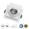 GLOBOSTAR® PLUTO-M 60272 Χωνευτό Downlight Φωτιστικό Σποτ με Honeycomb Anti Glare Reflector LED 10W 1300lm 38° AC 220-240V IP20 Φυσικό Λευκό 4500K - Bridgelux COB Chip & TÜV SÜD Driver - Λευκό Ματ - Μ8.4 x Π8.4 x Υ5.9cm / Q7.5 x 7.5cm - 5 Χρόνια Εγγύη