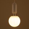 GLOBOSTAR® MAVERICK 00944 Μοντέρνο Κρεμαστό Φωτιστικό Οροφής με Ντουί 1 x E27 AC 220-240V IP20 - Λευκό - Μ15 x Π15 x Υ33cm