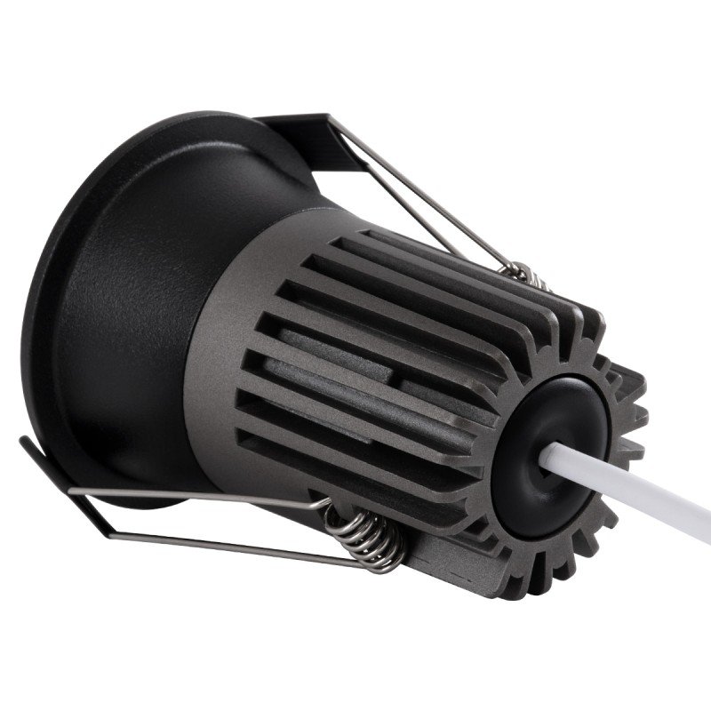GLOBOSTAR® MICRO-B 60245 Χωνευτό Downlight Σποτ LED 7W 875lm 38° AC 220-240V IP20 Θερμό Λευκό 2700K - Bridgelux COB Chip & TÜV SÜD Driver - Μαύρο Ματ - Μ6 x Π6 x Υ7.8cm / Q5cm - 5 Χρόνια Εγγύηση