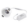 GLOBOSTAR® PLUTO-M 60255 Χωνευτό Downlight Σποτ με Honeycomb Anti Glare Reflector LED 10W 1250lm 38° AC 220-240V IP20 Θερμό Λευκό 2700K - Bridgelux COB Chip & TÜV SÜD Driver - Λευκό Ματ - Μ8.4 x Π8.4 x Υ5.9cm / Q7.5cm - 5 Χρόνια Εγγύηση