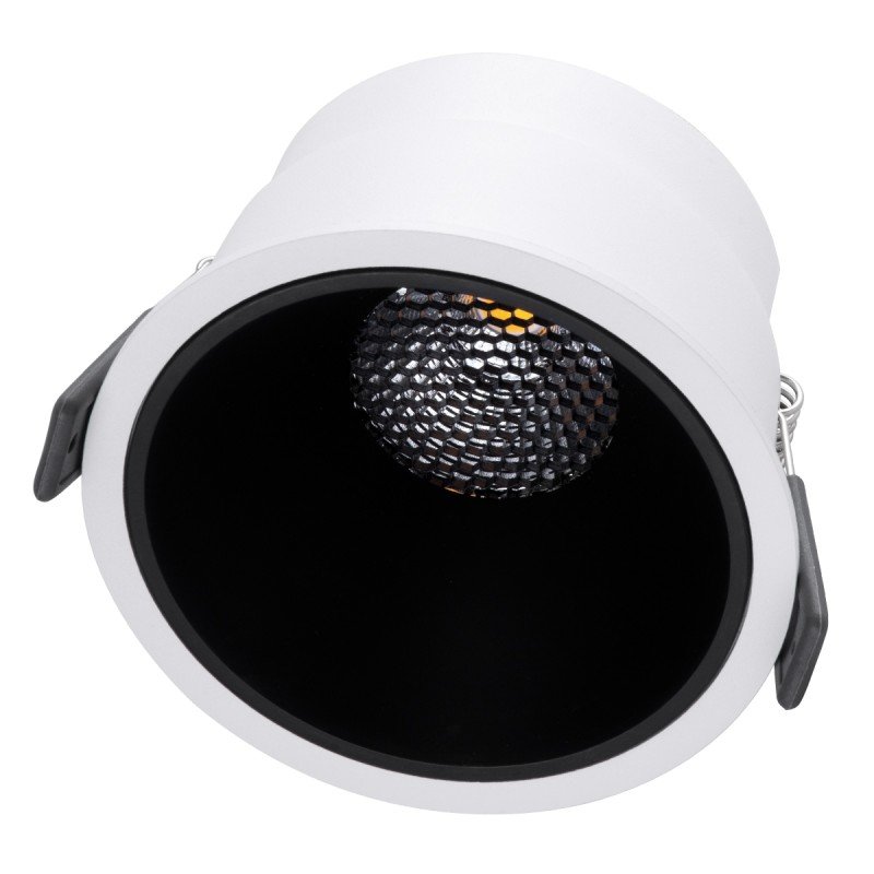 GLOBOSTAR® PLUTO-B 60258 Χωνευτό Downlight Σποτ με Honeycomb Anti Glare Reflector LED 15W 1950lm 38° AC 220-240V IP20 Φυσικό Λευκό 4500K - Bridgelux COB Chip & TÜV SÜD Driver - Λευκό & Μαύρο Ματ - Μ10.4 x Π10.4 x Υ6.5cm / Q9.5cm - 5 Χρόνια Εγγύηση