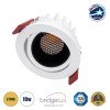 GLOBOSTAR® LEO-R 60283 Χωνευτό Κινούμενο Downlight Σποτ με Honeycomb Anti Glare Reflector LED 10W 1250lm 38° AC 220-240V IP20 Θερμό Λευκό 2700K - Bridgelux COB Chip & TÜV SÜD Driver - Λευκό & Μαύρο Ματ - Μ8.5 x Π8.5 x Υ6.6cm / Q7.5cm - 5 Χρόνια Εγ