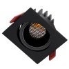 GLOBOSTAR® LEO-SQ 60292 Χωνευτό Κινούμενο Downlight Σποτ με Honeycomb Anti Glare Reflector LED 10W 1300lm 38° AC 220-240V IP20 Φυσικό Λευκό 4500K - Bridgelux COB Chip & TÜV SÜD Driver - Μαύρο Ματ - Μ8.5 x Π8.5 x Υ6.6cm / Q7.5 x 7.5cm - 5 Χρόνια Εγγύησ