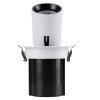 GLOBOSTAR® VIRGO-M 60306 Χωνευτό Κινούμενο Downlight Σποτ LED 12W 1560lm 36° AC 220-240V IP20 Φυσικό Λευκό 4500K - Bridgelux COB Chip & TÜV SÜD Driver - Λευκό & Μαύρο Ματ - Μ11 x Π11 x Υ11.5cm / Q9.5cm - 5 Χρόνια Εγγύηση