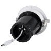 GLOBOSTAR® VIRGO-M 60306 Χωνευτό Κινούμενο Downlight Σποτ LED 12W 1560lm 36° AC 220-240V IP20 Φυσικό Λευκό 4500K - Bridgelux COB Chip & TÜV SÜD Driver - Λευκό & Μαύρο Ματ - Μ11 x Π11 x Υ11.5cm / Q9.5cm - 5 Χρόνια Εγγύηση