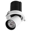 GLOBOSTAR® VIRGO-M 60306 Χωνευτό Κινούμενο Downlight Σποτ LED 12W 1560lm 36° AC 220-240V IP20 Φυσικό Λευκό 4500K - Bridgelux COB Chip & TÜV SÜD Driver - Λευκό & Μαύρο Ματ - Μ11 x Π11 x Υ11.5cm / Q9.5cm - 5 Χρόνια Εγγύηση