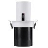 GLOBOSTAR® VIRGO-M 60306 Χωνευτό Κινούμενο Downlight Σποτ LED 12W 1560lm 36° AC 220-240V IP20 Φυσικό Λευκό 4500K - Bridgelux COB Chip & TÜV SÜD Driver - Λευκό & Μαύρο Ματ - Μ11 x Π11 x Υ11.5cm / Q9.5cm - 5 Χρόνια Εγγύηση