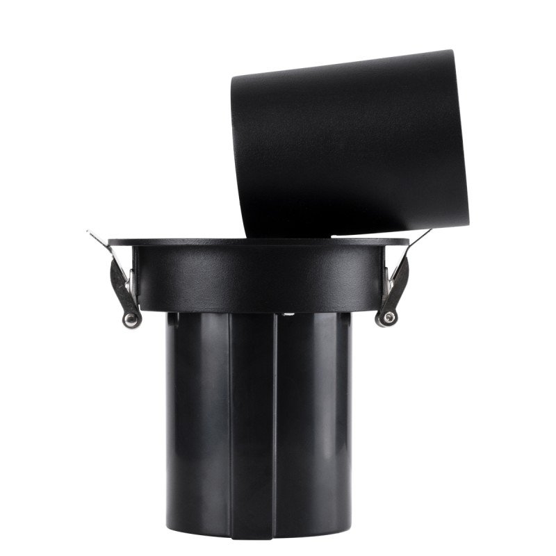 GLOBOSTAR® VIRGO-M 60309 Χωνευτό Κινούμενο Downlight Σποτ LED 12W 1500lm 36° AC 220-240V IP20 Θερμό Λευκό 2700K - Bridgelux COB Chip & TÜV SÜD Driver - Μαύρο Ματ - Μ11 x Π11 x Υ11.5cm / Q9.5cm - 5 Χρόνια Εγγύηση
