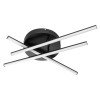 GLOBOSTAR® DRACO 61093 Μοντέρνο Φωτιστικό Οροφής LED 45W 5535lm 120° AC 220-240V IP20 Ρυθμιζόμενο Λευκό CCT με Χειριστήριο από 2700K έως 6000K Dimmable - Lumileds SMD Chip - Μαύρο Ματ - Μ50 x Π50 x Υ11cm - 3 Χρόνια Εγγύηση