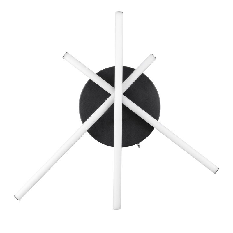 GLOBOSTAR® DRACO 61093 Μοντέρνο Φωτιστικό Οροφής LED 45W 5535lm 120° AC 220-240V IP20 Ρυθμιζόμενο Λευκό CCT με Χειριστήριο από 2700K έως 6000K Dimmable - Lumileds SMD Chip - Μαύρο Ματ - Μ50 x Π50 x Υ11cm - 3 Χρόνια Εγγύηση