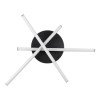 GLOBOSTAR® DRACO 61093 Μοντέρνο Φωτιστικό Οροφής LED 45W 5535lm 120° AC 220-240V IP20 Ρυθμιζόμενο Λευκό CCT με Χειριστήριο από 2700K έως 6000K Dimmable - Lumileds SMD Chip - Μαύρο Ματ - Μ50 x Π50 x Υ11cm - 3 Χρόνια Εγγύηση
