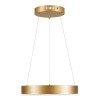 GLOBOSTAR® VENOM 61175 Μοντέρνο Κρεμαστό Φωτιστικό Οροφής LED 30W 3513lm 120° AC 220-240V IP20 Ρυθμιζόμενο Λευκό CCT με Χειριστήριο από 2700K έως 6000K Dimmable - Lumileds SMD Chip - Χρυσό Βούρτσας - Μ40 x Π40 x Υ6.5cm - 3 Χρόνια Εγγύηση