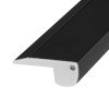 GLOBOSTAR® ALP-STEP-GRIP STAIR 70841-3M Επιφανειακό Προφίλ Αλουμινίου Ειδικό για Φωτισμό Σκαλοπατιού με Λευκό Γαλακτερό Πατητό Κάλυμμα για Ταινίες LED IP20 - Μαύρο & Λευκό - Μ300 x Π6 x Υ2.1cm