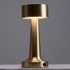 GloboStar® BELLA 76506 Επαναφορτιζόμενο Επιτραπέζιο Φωτιστικό Πορτατίφ LED 1.5W 105lm 120° DC 5V IP44 Θερμό Λευκό 2700K Dimmable Χρυσό Αλουμίνιο - Μ9 x Π9 x Υ21cm - 2 Xρόνια Εγγύηση