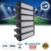 GLOBOSTAR® GOLIATH 90100-6 Προβολέας για Γήπεδα Tennis & Ποδοσφαίρου 5x5 LED 300W 45000lm 75°x135° SDCM<5 Fish Eye Lens AC 220-240V Αδιάβροχο IP65 IK08 Φυσικό Λευκό 5000K - Lumileds SMD Chip & Mean Well Driver - Μαύρο Ματ - Μ32 x Π12 x Υ54cm - 