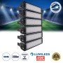 GLOBOSTAR® GOLIATH 90100-6 Προβολέας για Γήπεδα Tennis & Ποδοσφαίρου 5x5 LED 300W 45000lm 75°x135° SDCM<5 Fish Eye Lens AC 220-240V Αδιάβροχο IP65 IK08 Φυσικό Λευκό 5000K - Lumileds SMD Chip & Mean Well Driver - Μαύρο Ματ - Μ32 x Π12 x Υ54cm - 