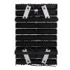 GLOBOSTAR® GOLIATH 90105 Προβολέας για Γήπεδα Tennis & Ποδοσφαίρου 5x5 LED 1000W 150000lm 75°x135° SDCM<5 Fish Eye Lens AC 220-240V Αδιάβροχο IP65 IK08 Φυσικό Λευκό 5000K - Lumileds SMD Chip & Mean Well Driver - Μαύρο Ματ - Μ62 x Π22 x Υ90cm - 