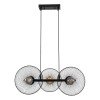 GLOBOSTAR® VERONA 00586 Μοντέρνο Κρεμαστό Φωτιστικό Οροφής με Ντουί 3 x E27 AC 220-240V IP20 - Μαύρο & Χρυσό - Μ50 x Π28 x Υ20cm