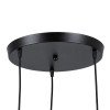 GLOBOSTAR® ELISE 00683 Μοντέρνο Κρεμαστό Φωτιστικό Οροφής με Ντουί 3 x E27 AC 220-240V IP20 - Μπεζ & Μαύρο - Μ55 x Π55 x Υ130cm