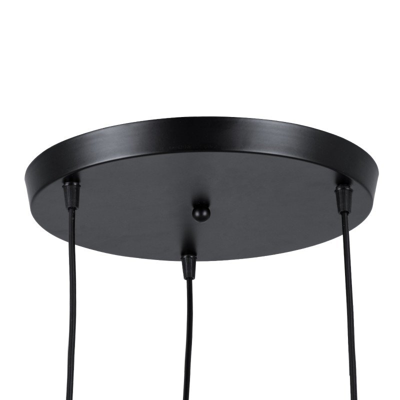 GLOBOSTAR® ELISE 00683 Μοντέρνο Κρεμαστό Φωτιστικό Οροφής με Ντουί 3 x E27 AC 220-240V IP20 - Μπεζ & Μαύρο - Μ55 x Π55 x Υ130cm