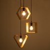 GLOBOSTAR® ELISE 00683 Μοντέρνο Κρεμαστό Φωτιστικό Οροφής με Ντουί 3 x E27 AC 220-240V IP20 - Μπεζ & Μαύρο - Μ55 x Π55 x Υ130cm