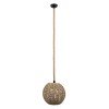 GLOBOSTAR® MANDALA 00731 Boho Κρεμαστό Φωτιστικό Οροφής με Ντουί 1 x E27 AC 220-240V IP20 - Μπεζ - Μ30 x Π30 x Y30cm