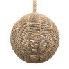 GLOBOSTAR® MANDALA 00731 Boho Κρεμαστό Φωτιστικό Οροφής με Ντουί 1 x E27 AC 220-240V IP20 - Μπεζ - Μ30 x Π30 x Y30cm