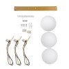 GLOBOSTAR® MONROE 00955 Μοντέρνο Κρεμαστό Φωτιστικό Οροφής με Ντουί 3 x E27 AC 220-240V IP20 - Χρυσό & Λευκό - Μ74 x Π25 x Υ50cm