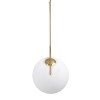 GLOBOSTAR® MONROE 00956 Μοντέρνο Κρεμαστό Φωτιστικό Οροφής με Ντουί 1 x E27 AC 220-240V IP20 - Χρυσό & Λευκό - Μ30 x Π30 x Υ75cm