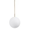 GLOBOSTAR® MONROE 00956 Μοντέρνο Κρεμαστό Φωτιστικό Οροφής με Ντουί 1 x E27 AC 220-240V IP20 - Χρυσό & Λευκό - Μ30 x Π30 x Υ75cm