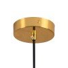 GLOBOSTAR® MONROE 00956 Μοντέρνο Κρεμαστό Φωτιστικό Οροφής με Ντουί 1 x E27 AC 220-240V IP20 - Χρυσό & Λευκό - Μ30 x Π30 x Υ75cm