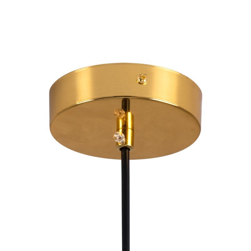 GLOBOSTAR® MONROE 00956 Μοντέρνο Κρεμαστό Φωτιστικό Οροφής με Ντουί 1 x E27 AC 220-240V IP20 - Χρυσό & Λευκό - Μ30 x Π30 x Υ75cm