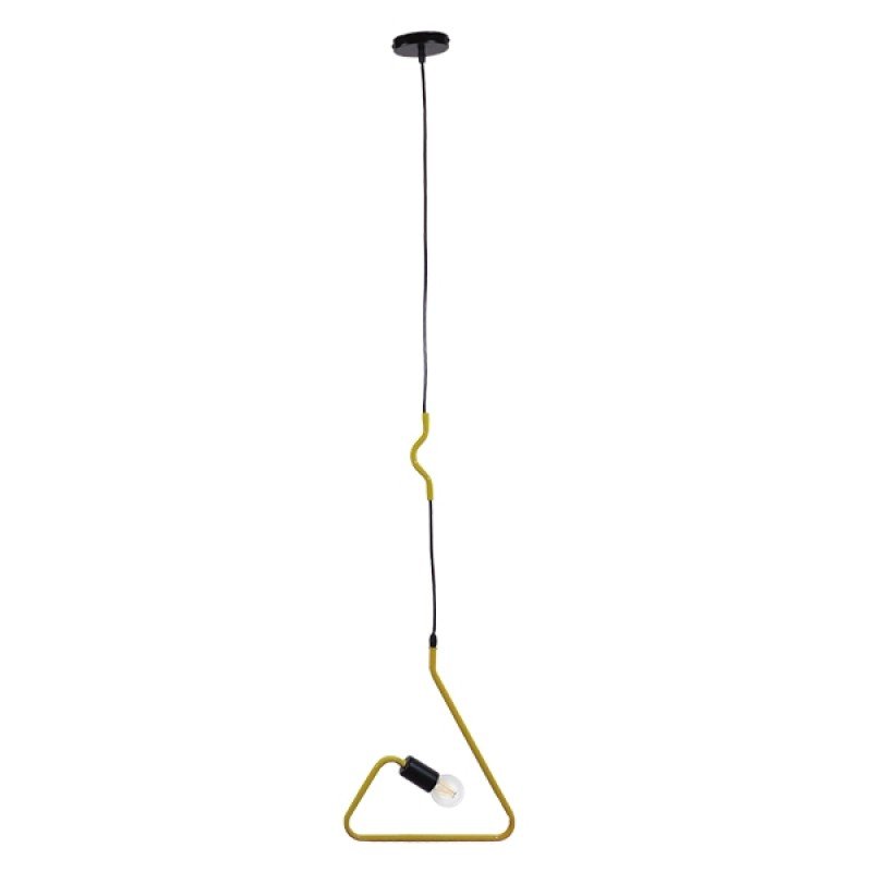 GLOBOSTAR® LIBBY 01097-1 Παιδικό Κρεμαστό Φωτιστικό Οροφής με Ντουί 1 x E27 AC 220-240V IP20 - Κίτρινο - Μ31 x Π31 x Υ16cm
