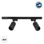 GLOBOSTAR® LEO 60354 Μοντέρνο Φωτιστικό Οροφής με Ντουί 2 x GU10 AC 220-240V IP20 - Μαύρο - Μ50.5 x Π6 x Υ20cm