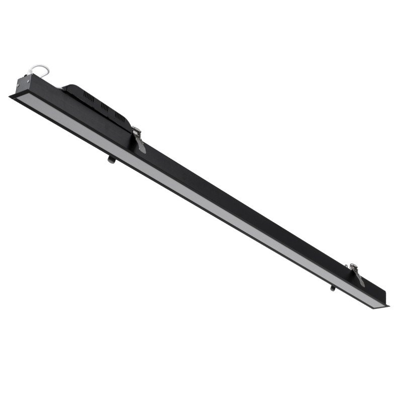 GLOBOSTAR® LUCA 61032 Μοντέρνο Φωτιστικό Οροφής LED 54W 6500lm 120° AC 220-240V IP20 Ρυθμιζόμενο Λευκό CCT με Χειριστήριο από 2700K έως 6000K Dimmable - Lumileds SMD Chip - Μαύρο Ματ - Μ121.5 x Π5 x Υ4cm - 3 Χρόνια Εγγύηση