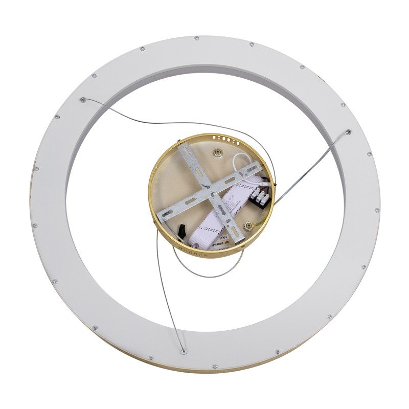 GLOBOSTAR® SALEM 61247 Μοντέρνο Κρεμαστό Φωτιστικό Οροφής LED 105W 12075lm 120° AC 220-240V IP20 Ρυθμιζόμενο Λευκό CCT με Χειριστήριο από 2700K έως 6000K Dimmable - Lumileds SMD Chip - Χρυσό - Μ60 x Π60 x Υ6cm - 3 Χρόνια Εγγύηση