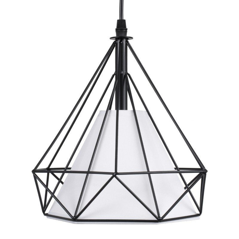 GLOBOSTAR® EIFFEL 61569 Vintage Κρεμαστό Φωτιστικό Οροφής με Ντουί 3 x E27 AC 220-240V IP20 - Μαύρο & Λευκό - Μ68 x Π25 x Υ130cm